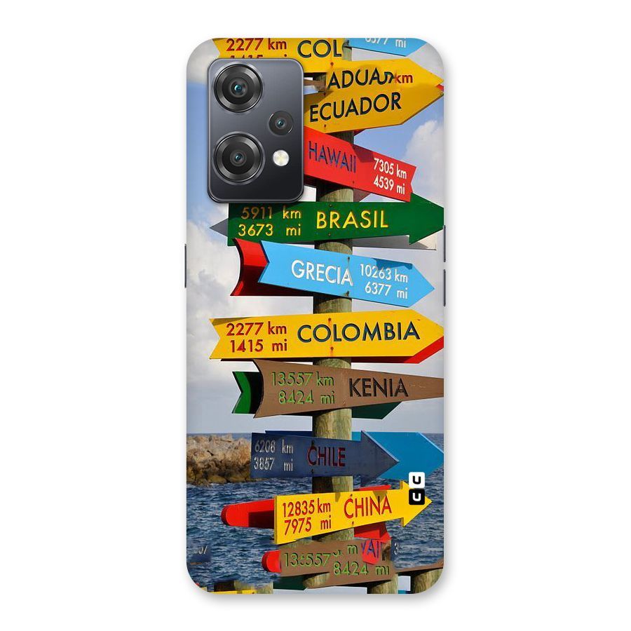 Travel Directions Back Case for OnePlus Nord CE 2 Lite 5G