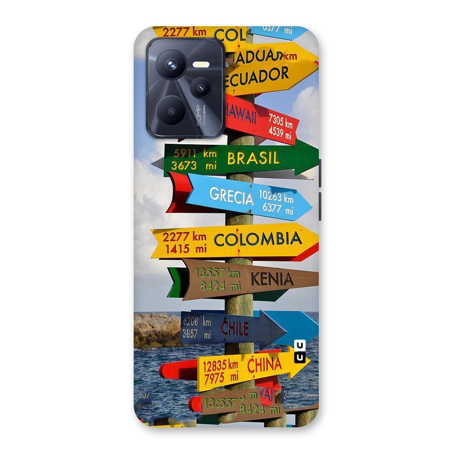 Travel Directions Back Case for Realme C35