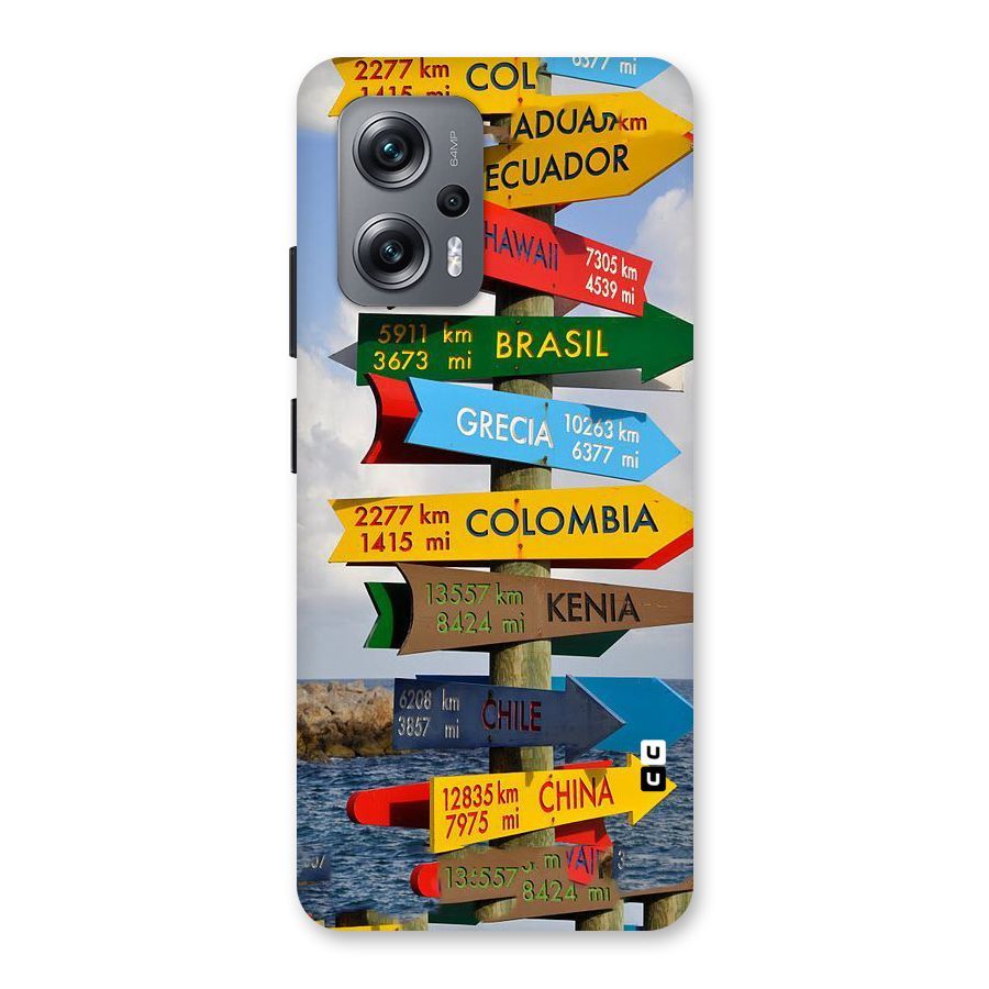 Travel Directions Back Case for Redmi K50i