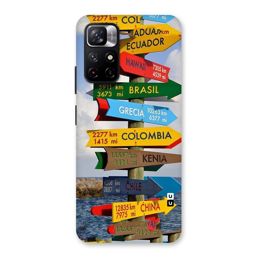 Travel Directions Back Case for Redmi Note 11T 5G