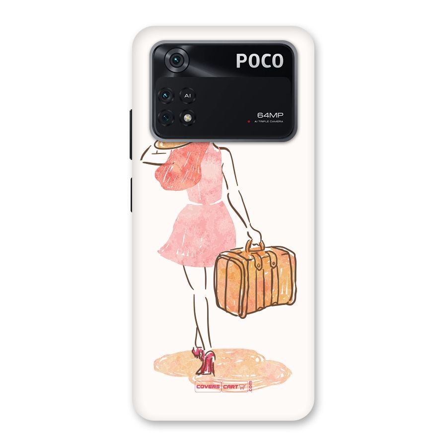 Travel Girl Back Case for Poco M4 Pro 4G