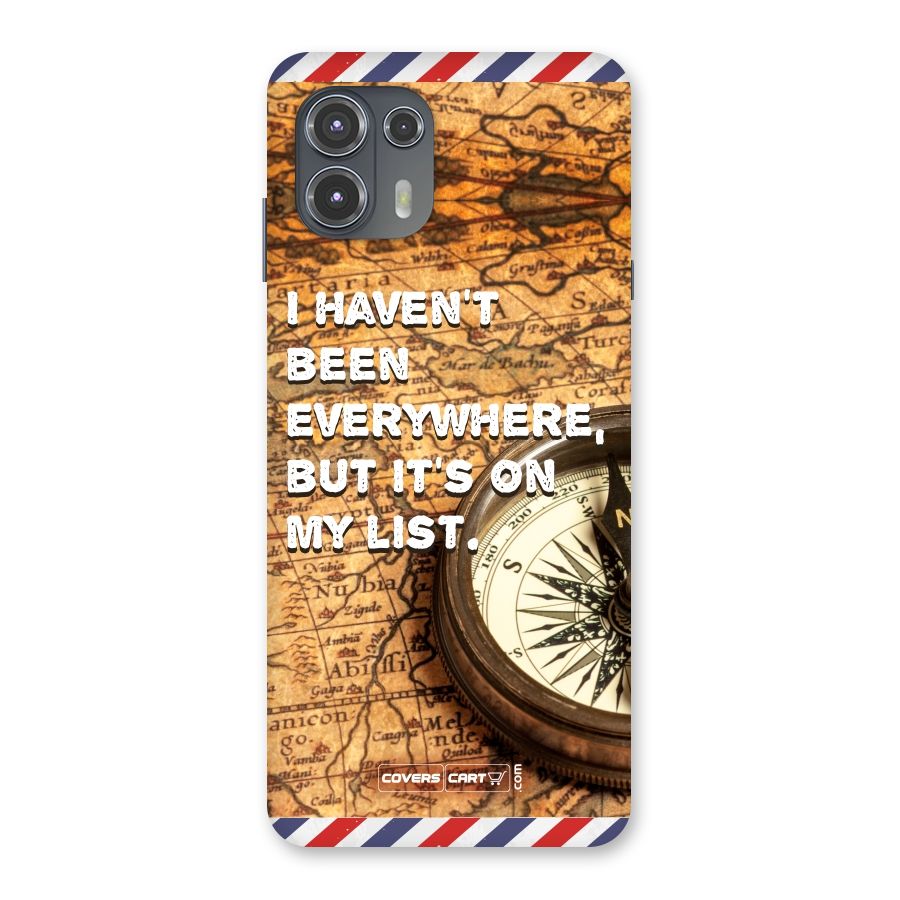 Travel Map Back Case for Motorola Edge 20 Fusion