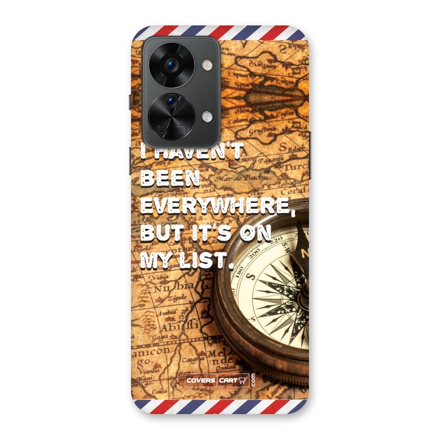 Travel Map Back Case for OnePlus Nord 2T