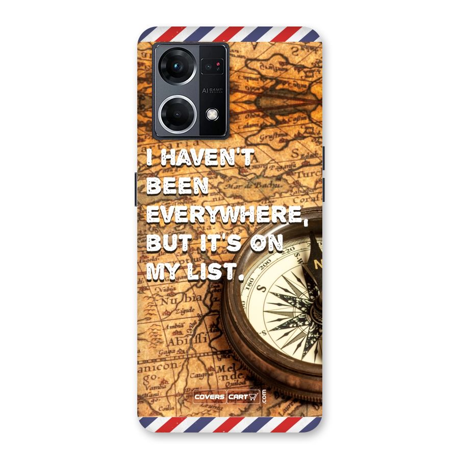 Travel Map Glass Back Case for Oppo F21 Pro 5G