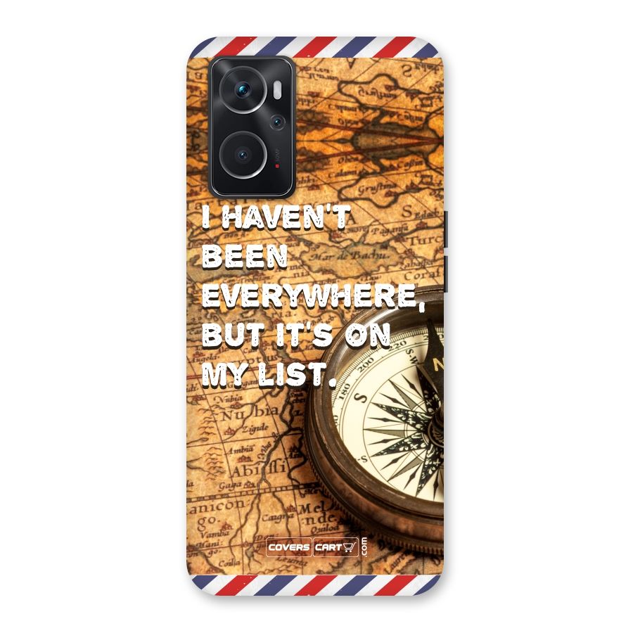 Travel Map Back Case for Oppo K10 4G