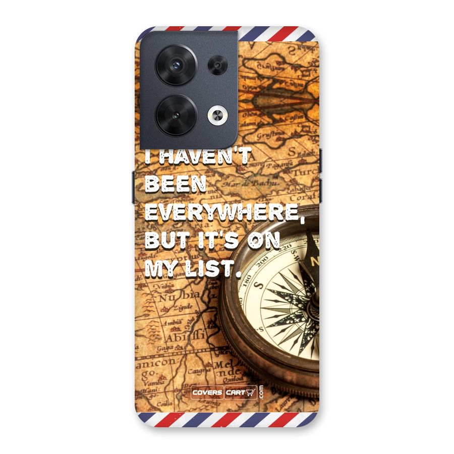 Travel Map Back Case for Oppo Reno8 5G