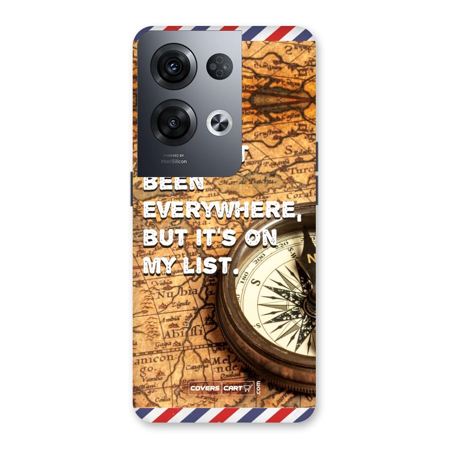 Travel Map Back Case for Oppo Reno8 Pro 5G