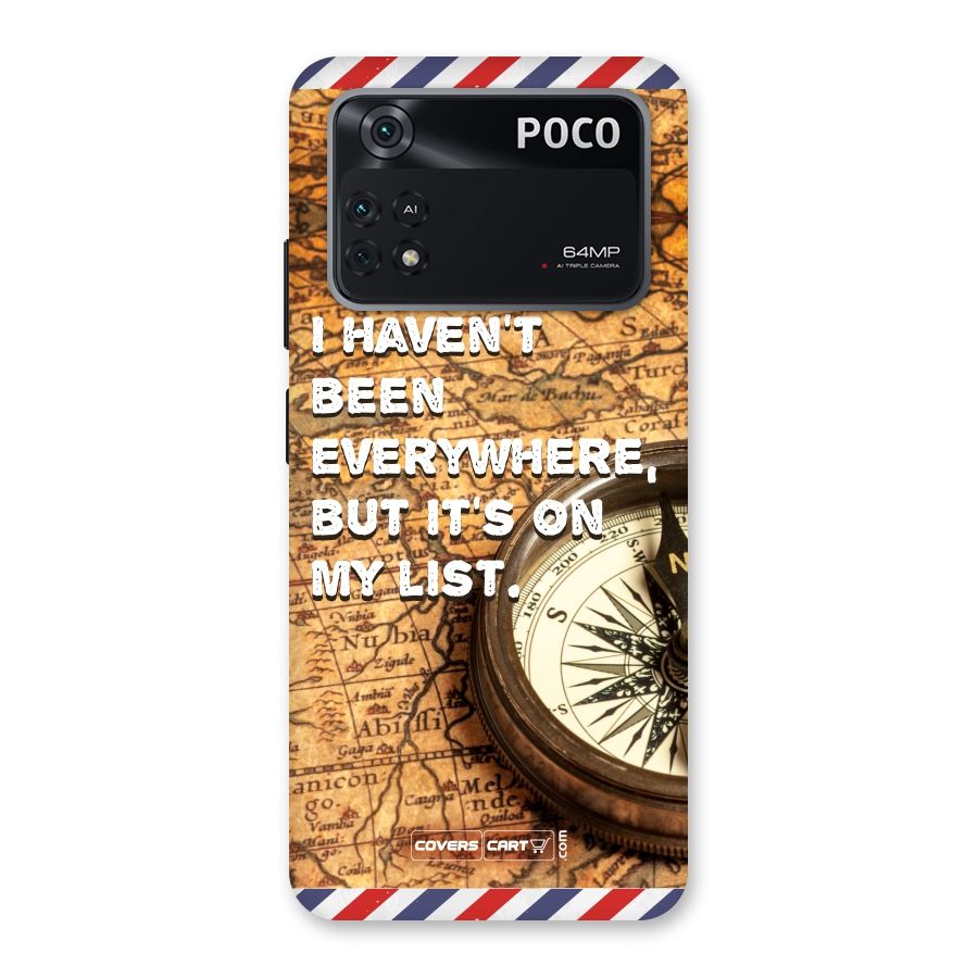 Travel Map Back Case for Poco M4 Pro 4G