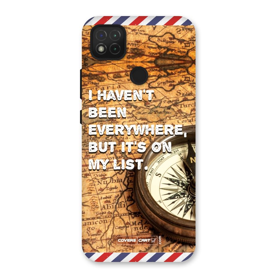 Travel Map Back Case for Redmi 9 Activ