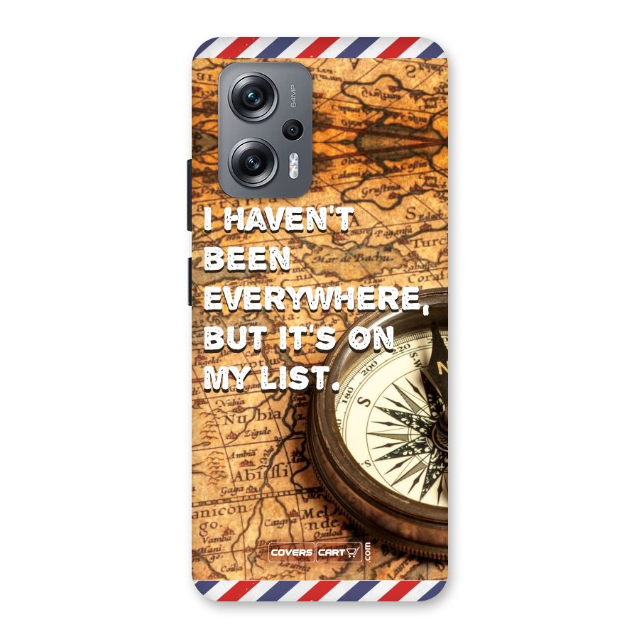 Travel Map Back Case for Redmi K50i