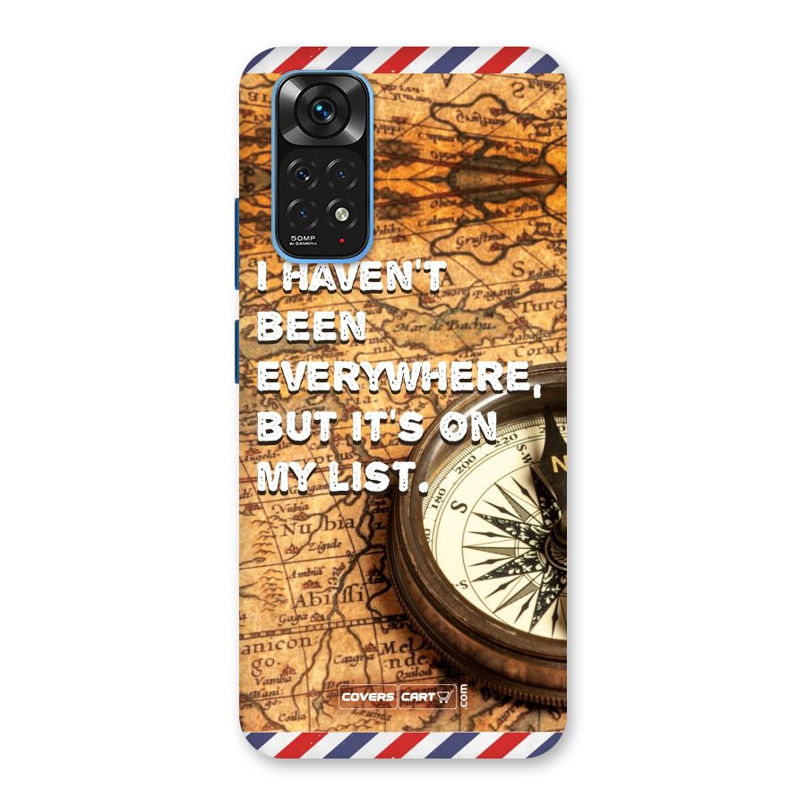 Travel Map Back Case for Redmi Note 11S
