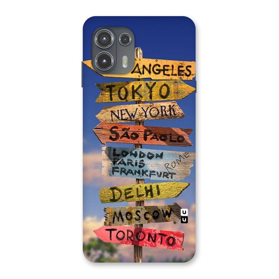 Travel Signs Back Case for Motorola Edge 20 Fusion