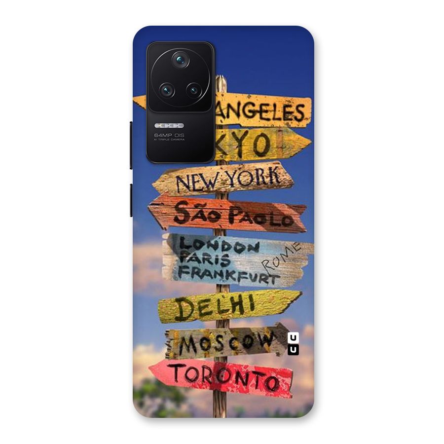 Travel Signs Back Case for Poco F4 5G