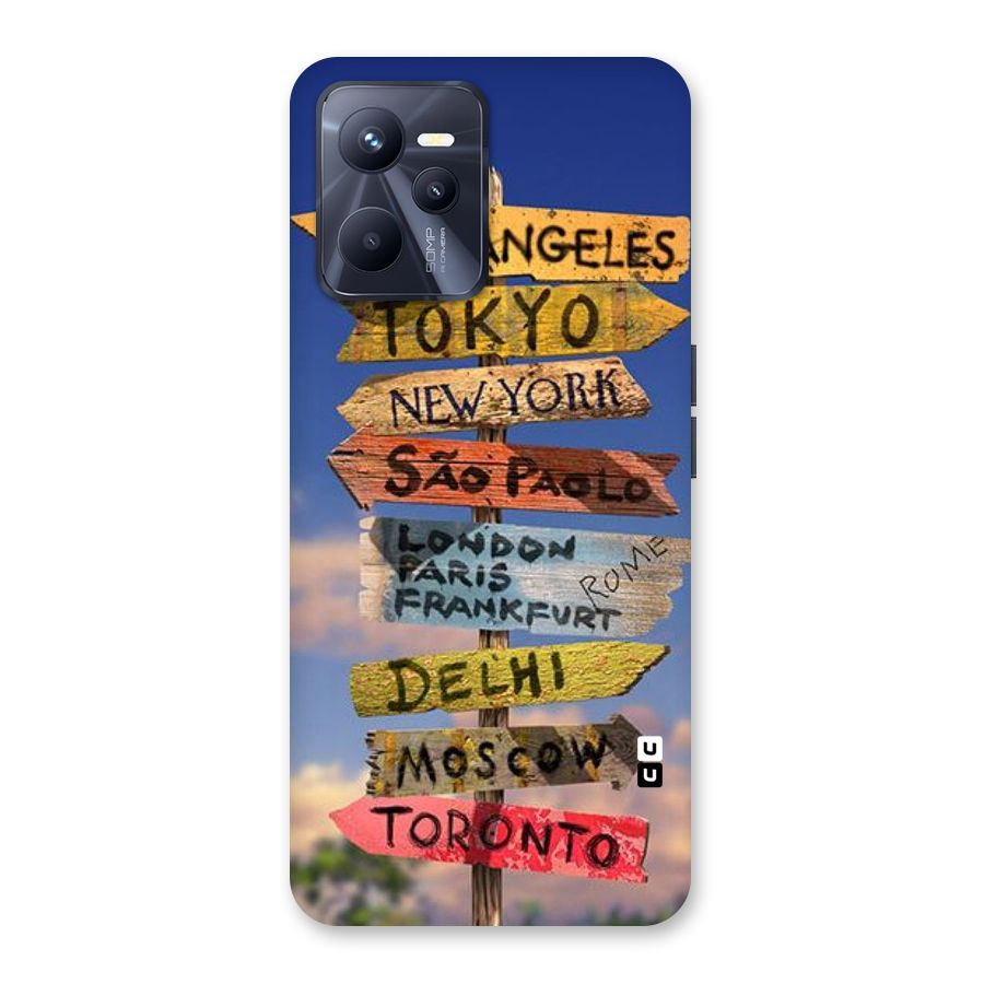 Travel Signs Back Case for Realme C35