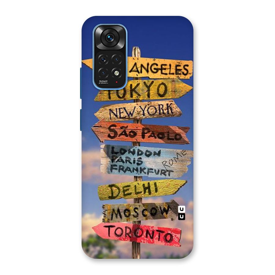 Travel Signs Back Case for Redmi Note 11S