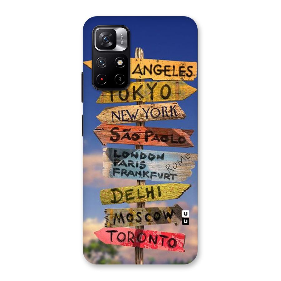 Travel Signs Back Case for Redmi Note 11T 5G