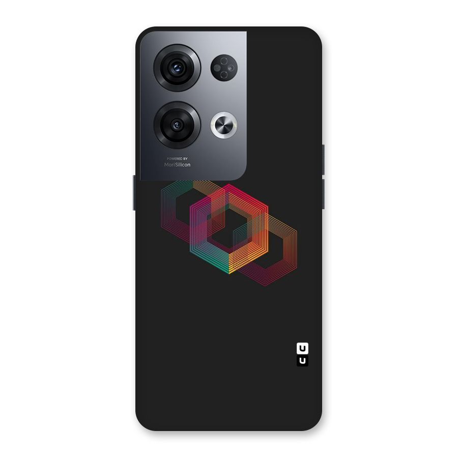 Tri-hexa Colours Back Case for Oppo Reno8 Pro 5G