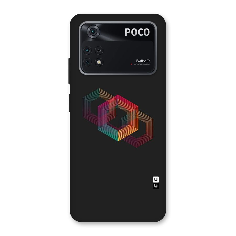 Tri-hexa Colours Back Case for Poco M4 Pro 4G
