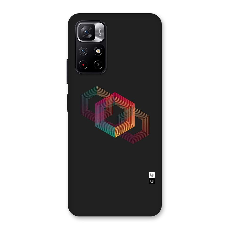 Tri-hexa Colours Back Case for Redmi Note 11T 5G