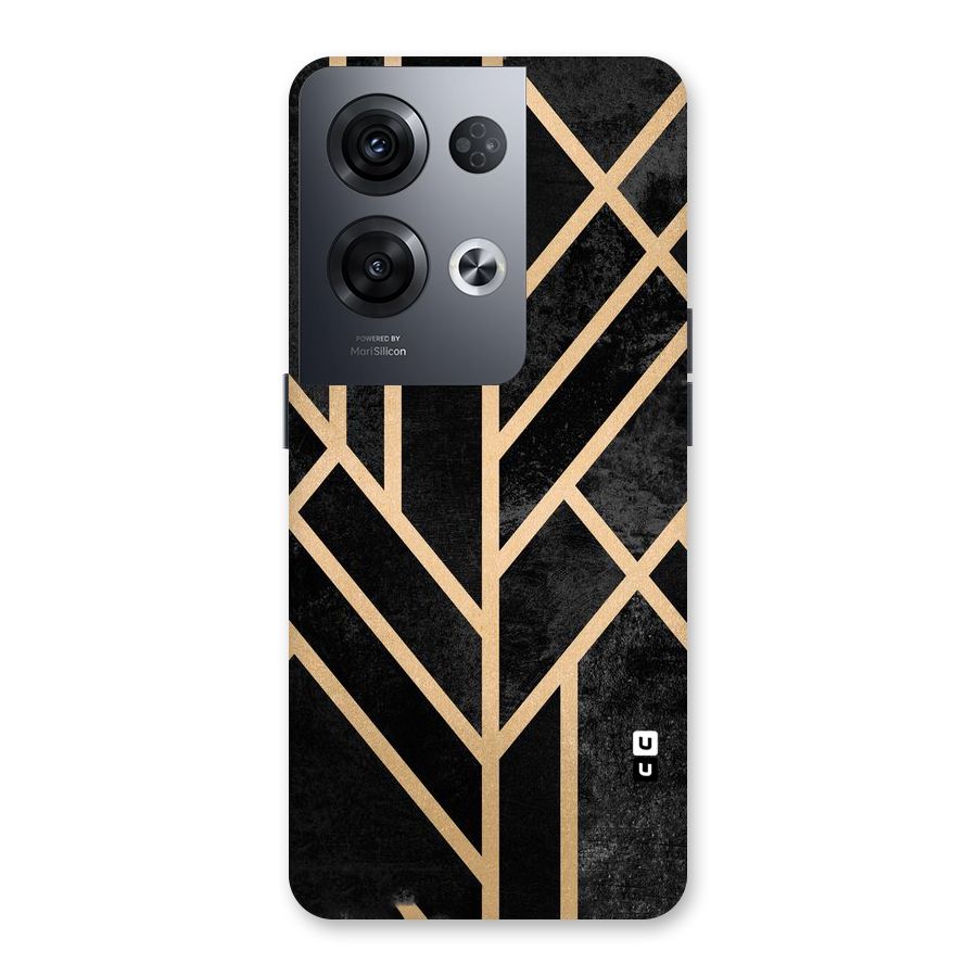 Tri Lines Gold Back Case for Oppo Reno8 Pro 5G