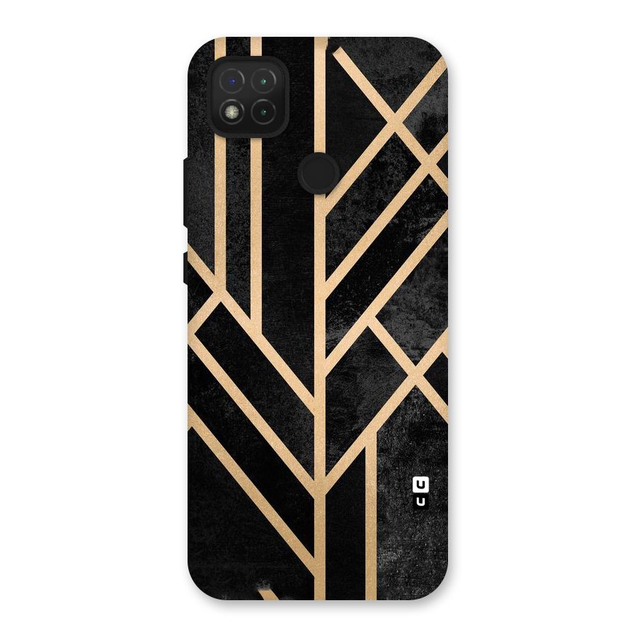 Tri Lines Gold Back Case for Redmi 9 Activ