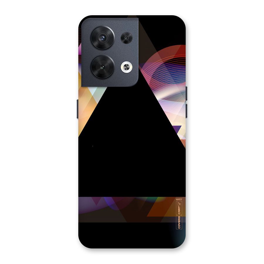 Triangle Black Abstract Back Case for Oppo Reno8 5G