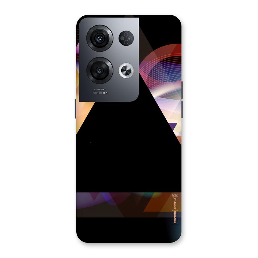 Triangle Black Abstract Back Case for Oppo Reno8 Pro 5G