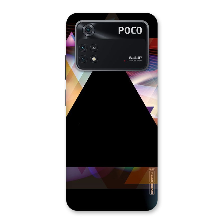 Triangle Black Abstract Back Case for Poco M4 Pro 4G