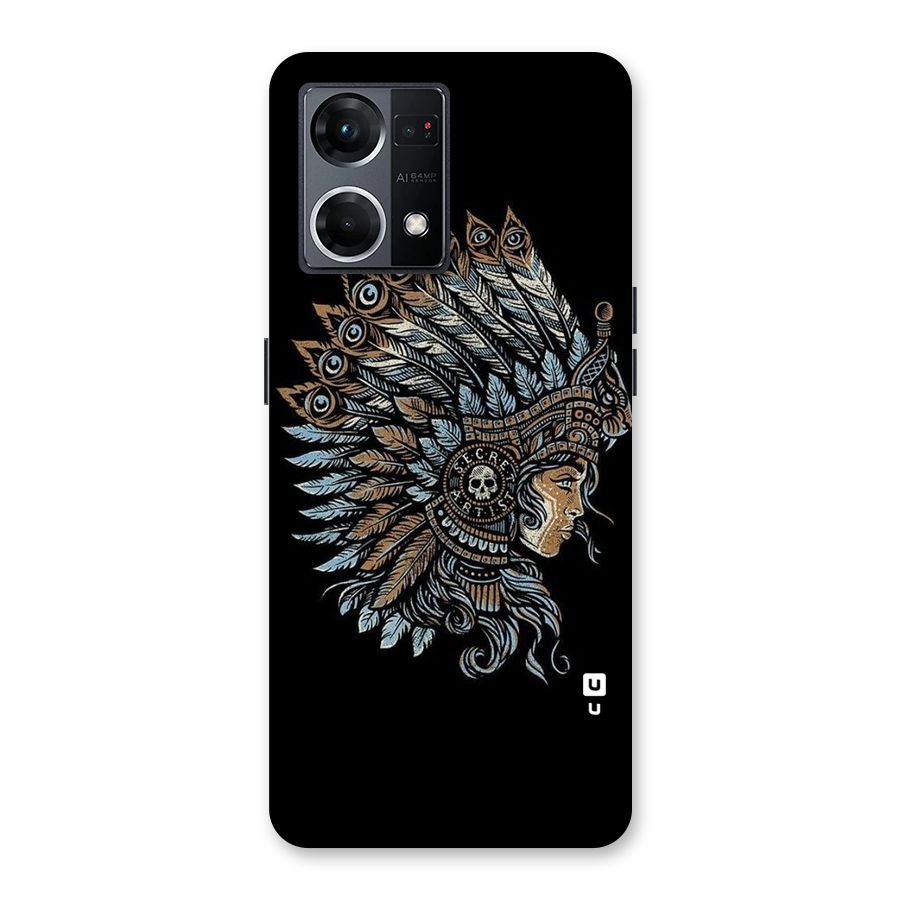 Tribal Design Glass Back Case for Oppo F21 Pro 5G