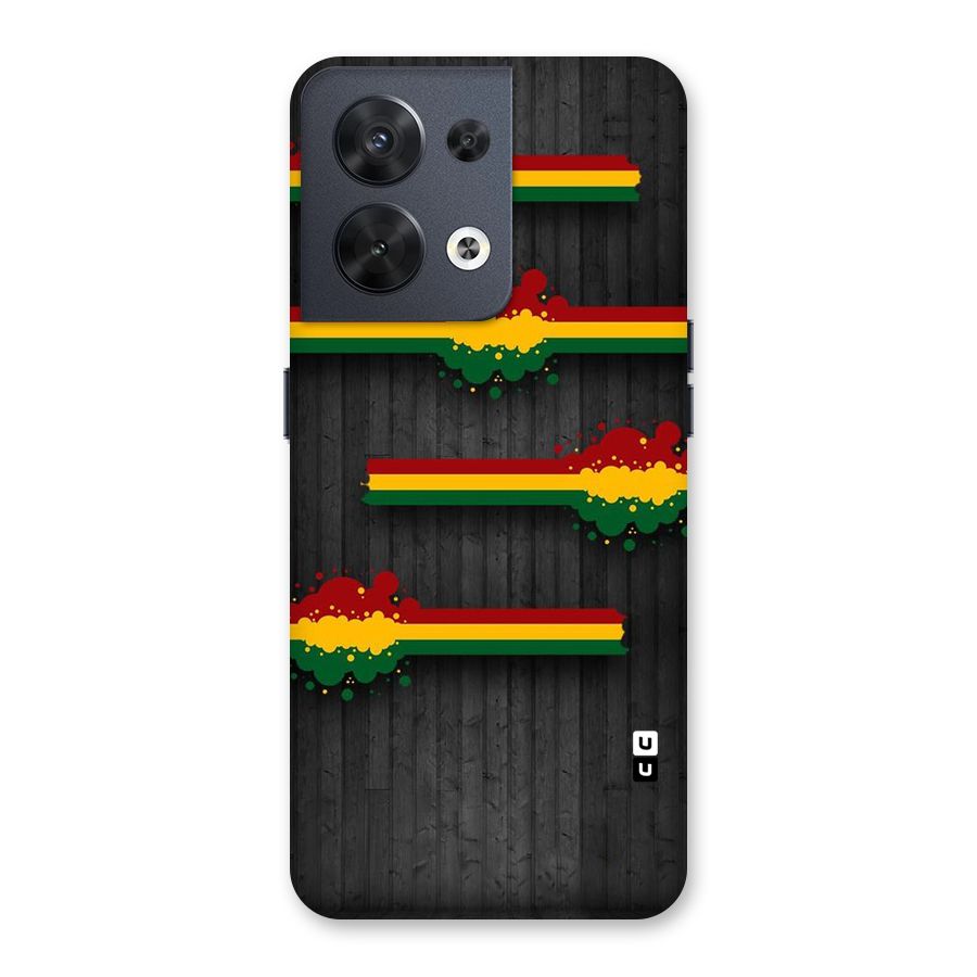 Tricolor Splash Design Back Case for Oppo Reno8 5G