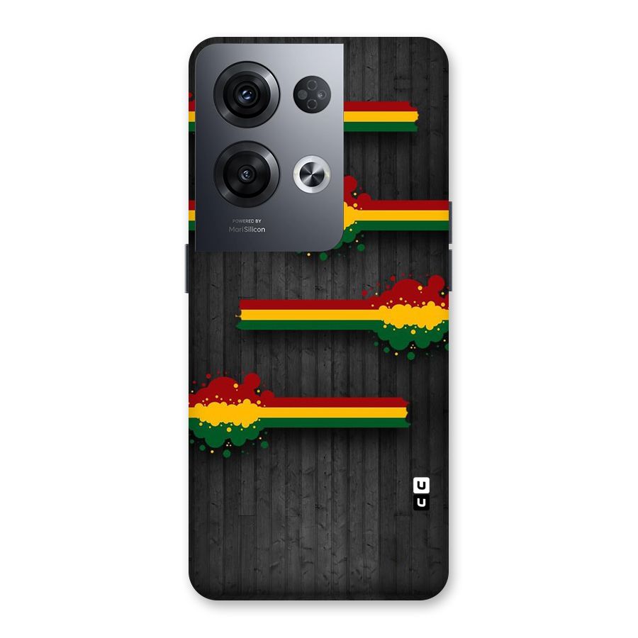 Tricolor Splash Design Back Case for Oppo Reno8 Pro 5G