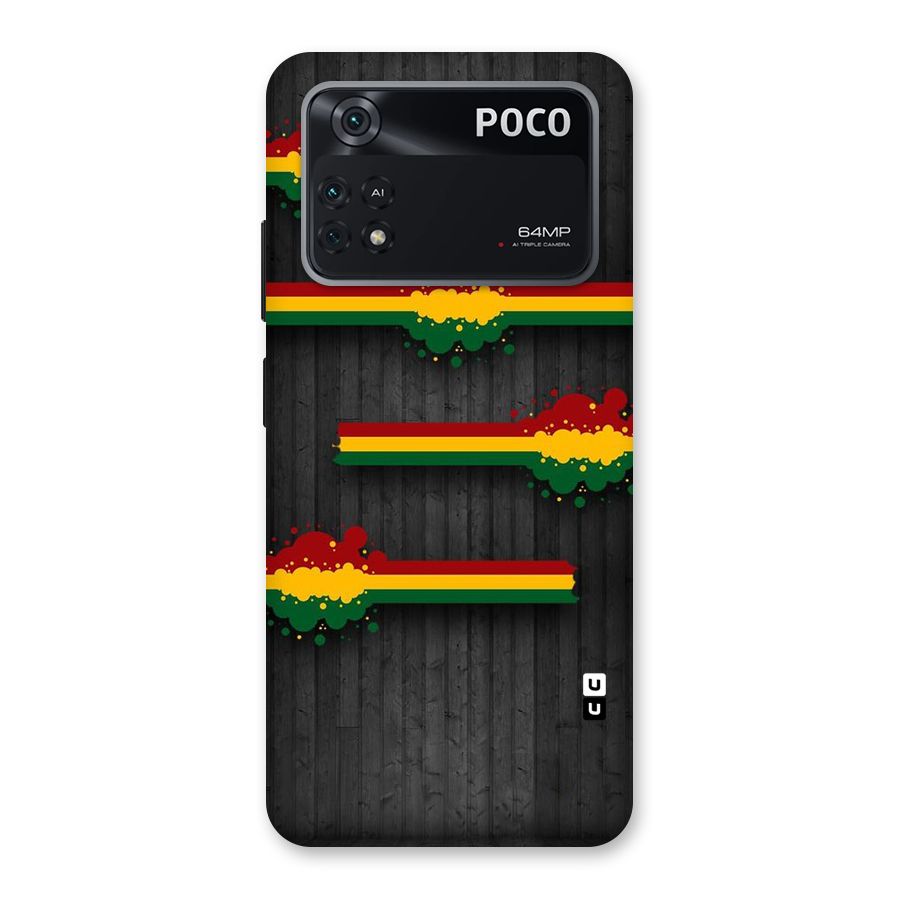 Tricolor Splash Design Back Case for Poco M4 Pro 4G