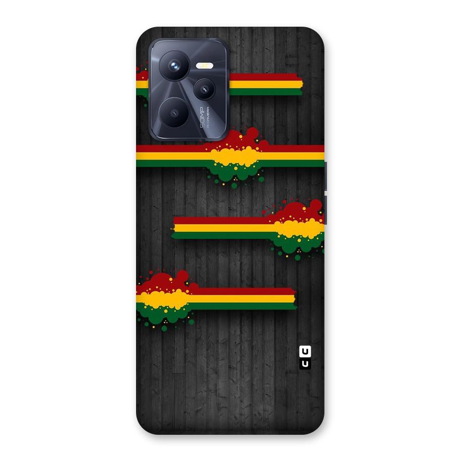 Tricolor Splash Design Back Case for Realme C35