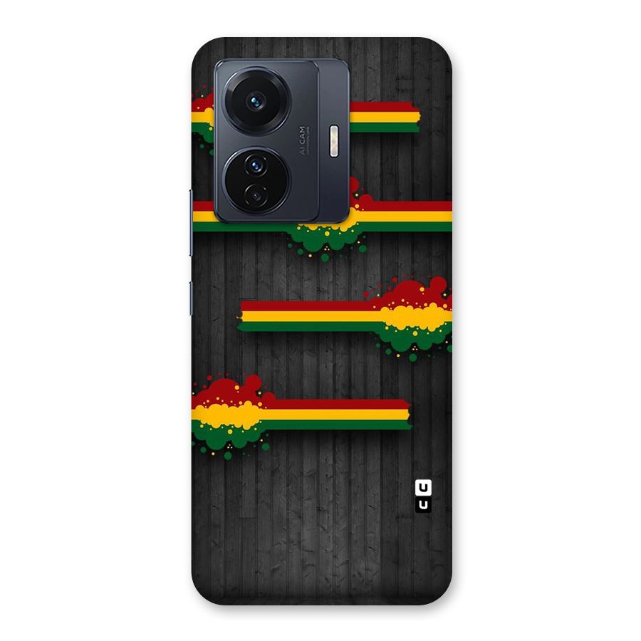 Tricolor Splash Design Back Case for Vivo T1 Pro