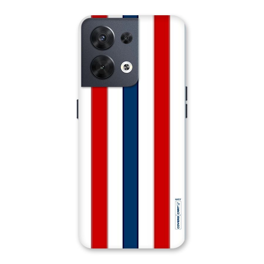 Tricolor Stripes Back Case for Oppo Reno8 5G