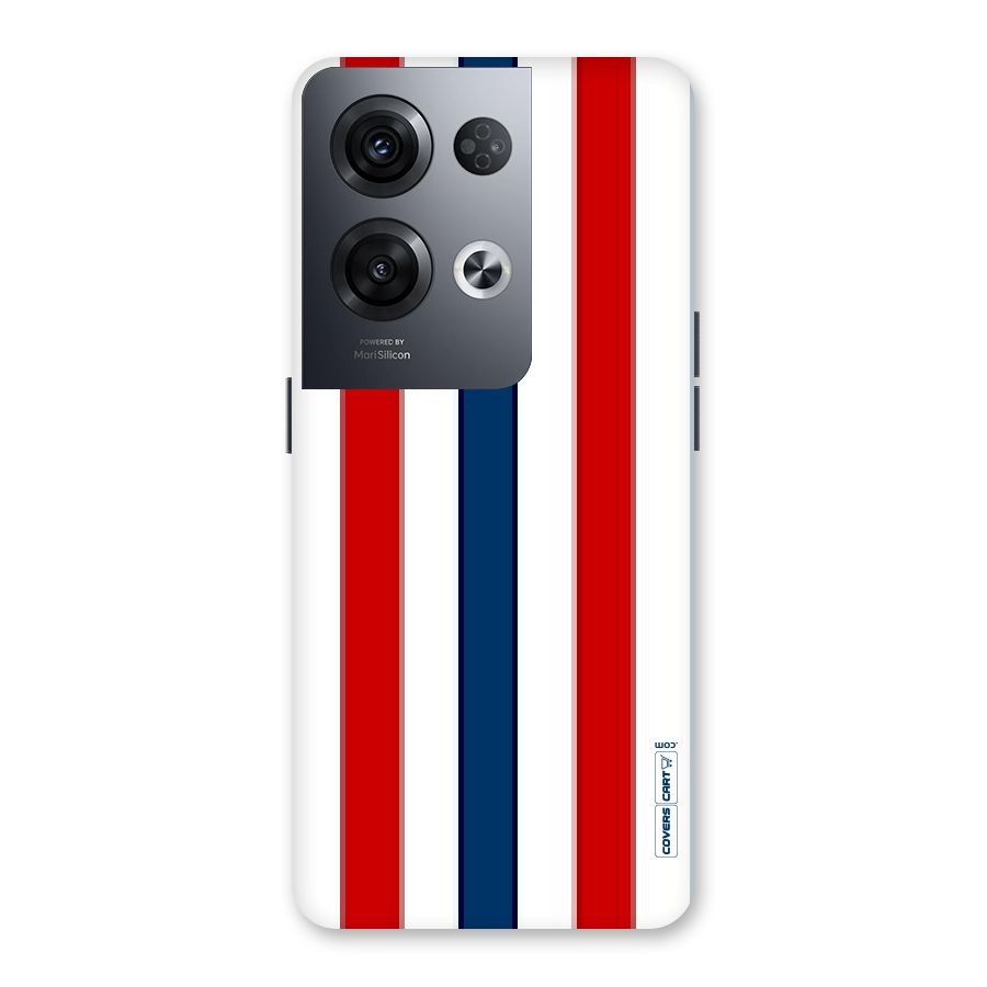 Tricolor Stripes Back Case for Oppo Reno8 Pro 5G