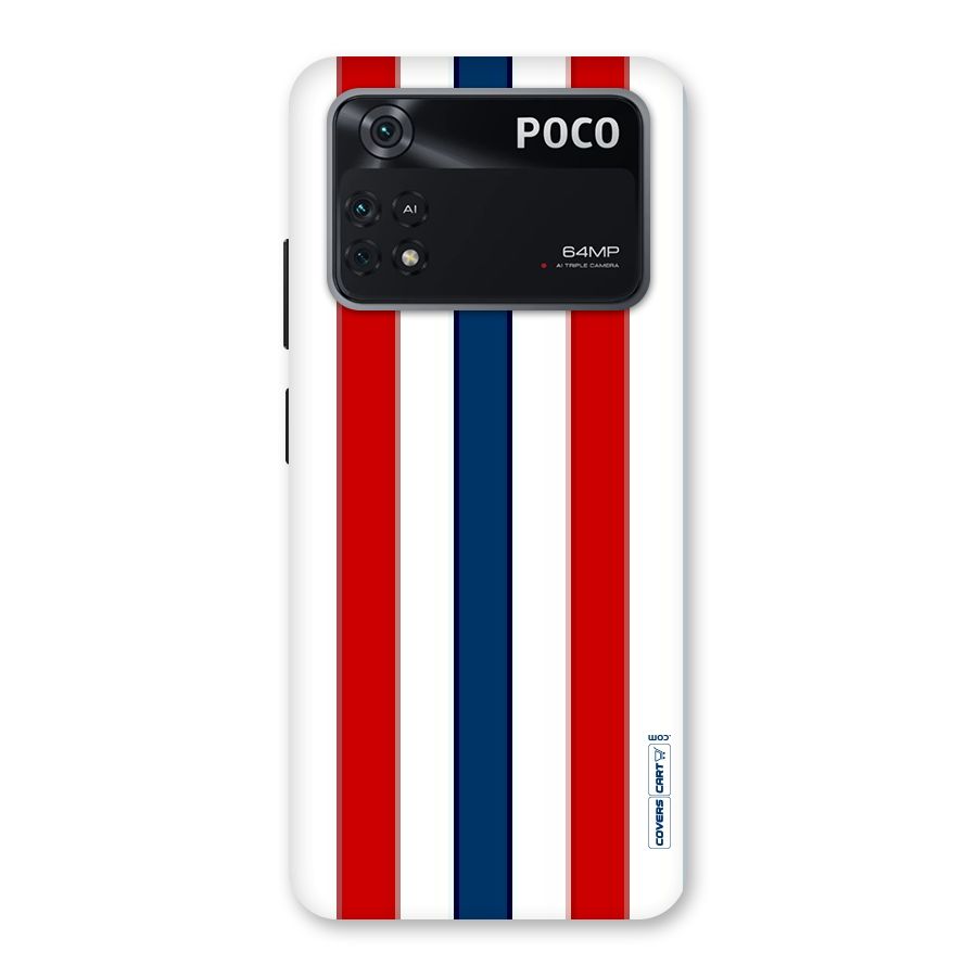 Tricolor Stripes Back Case for Poco M4 Pro 4G