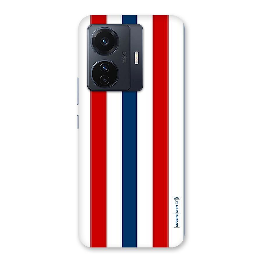 Tricolor Stripes Back Case for Vivo T1 Pro