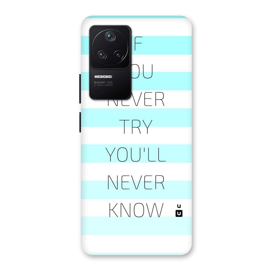 Try Know Back Case for Poco F4 5G