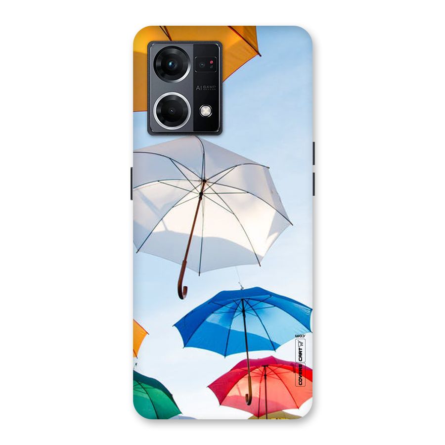 Umbrella Sky Glass Back Case for Oppo F21 Pro 5G