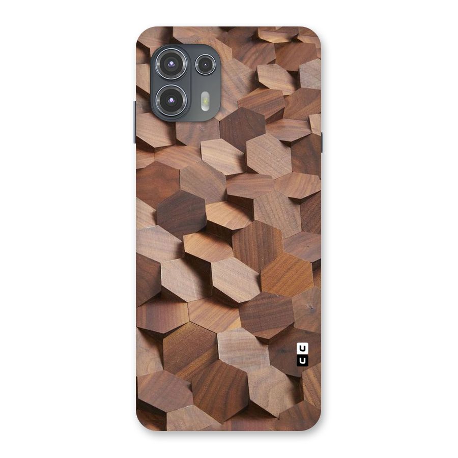 Uplifted Wood Hexagons Back Case for Motorola Edge 20 Fusion