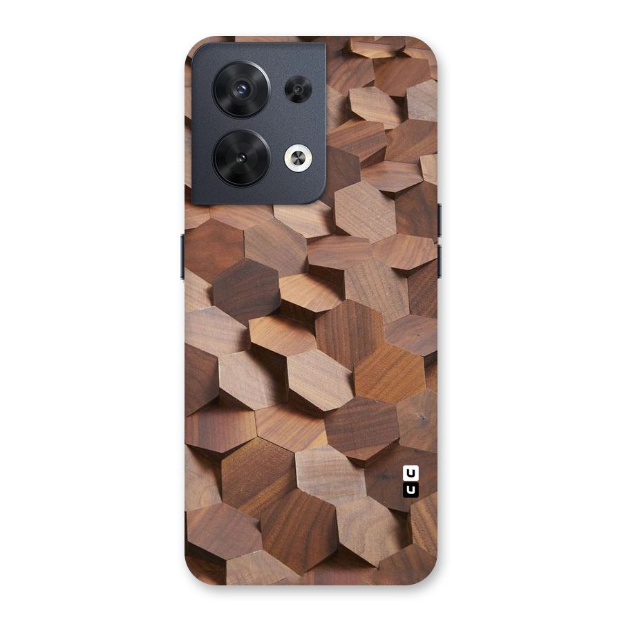 Uplifted Wood Hexagons Back Case for Oppo Reno8 5G