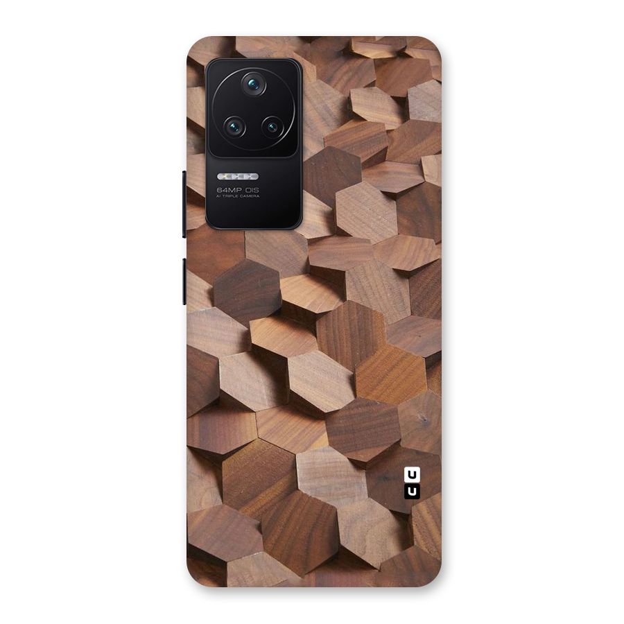 Uplifted Wood Hexagons Back Case for Poco F4 5G