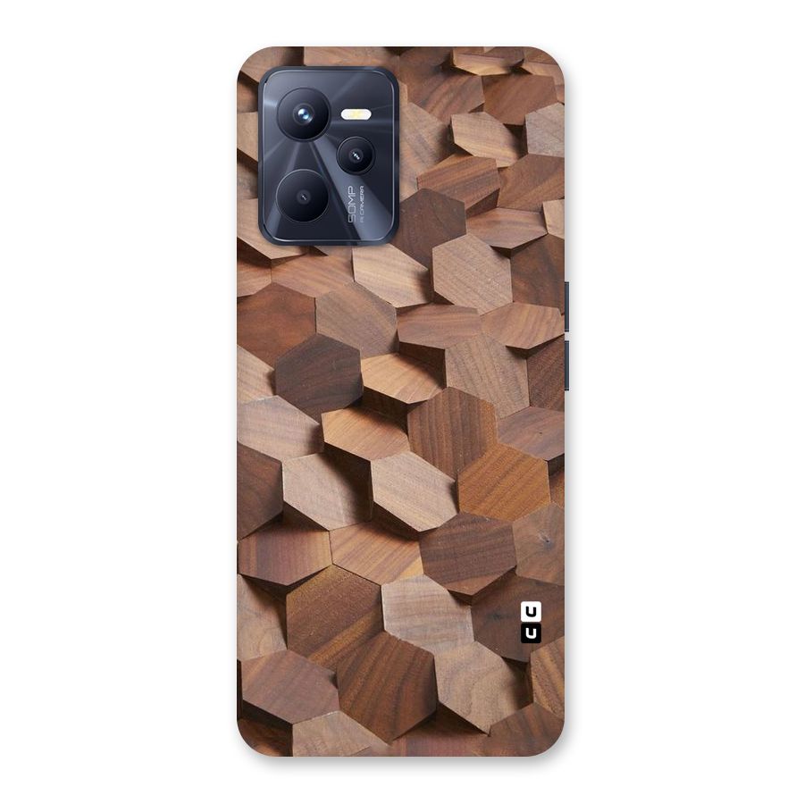 Uplifted Wood Hexagons Back Case for Realme C35