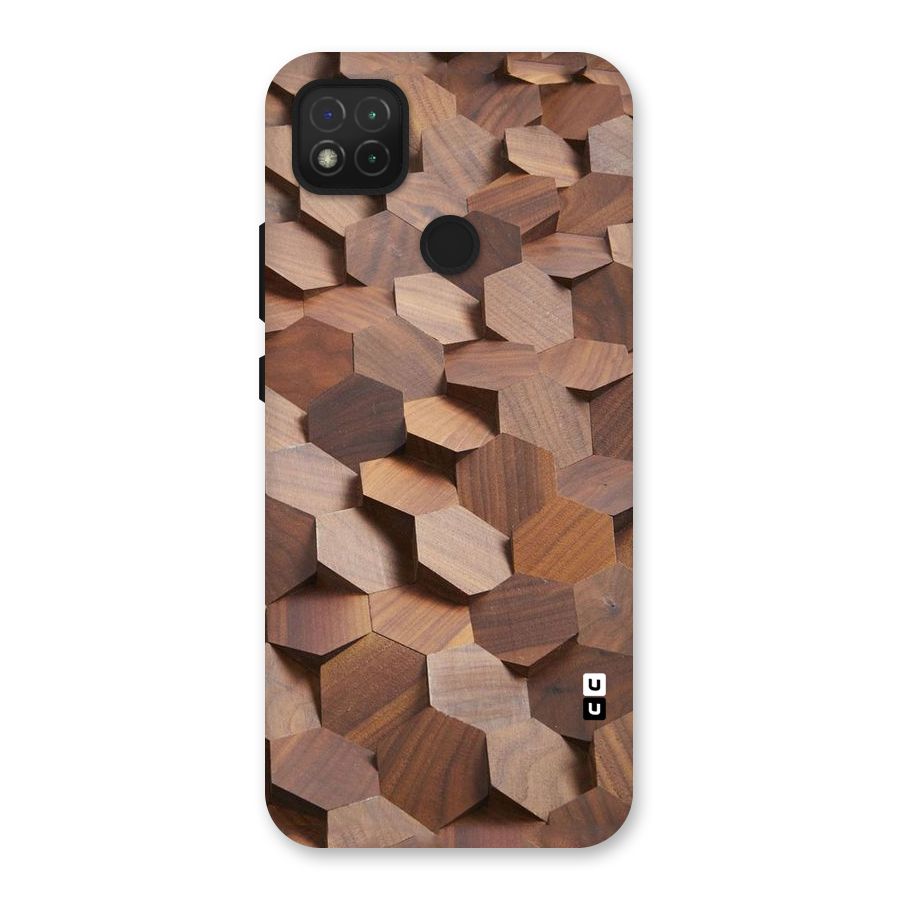 Uplifted Wood Hexagons Back Case for Redmi 9 Activ