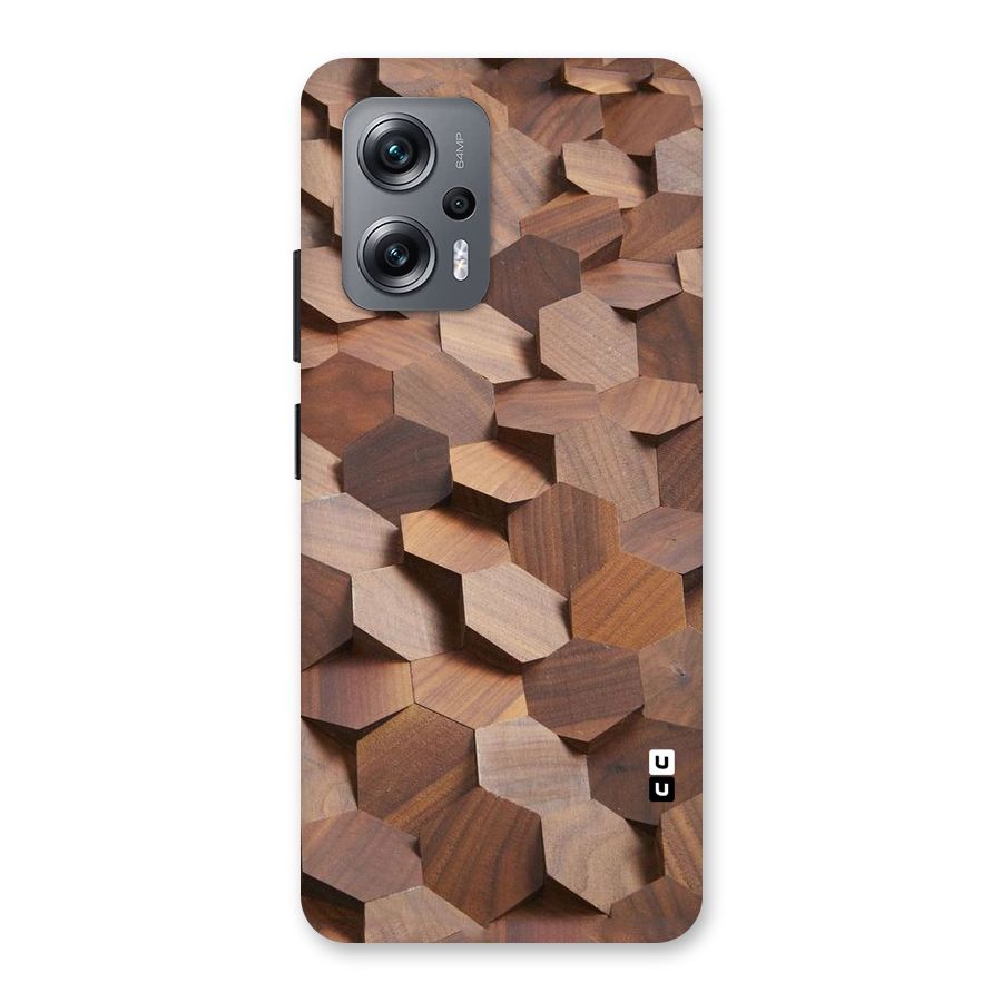 Uplifted Wood Hexagons Back Case for Redmi K50i
