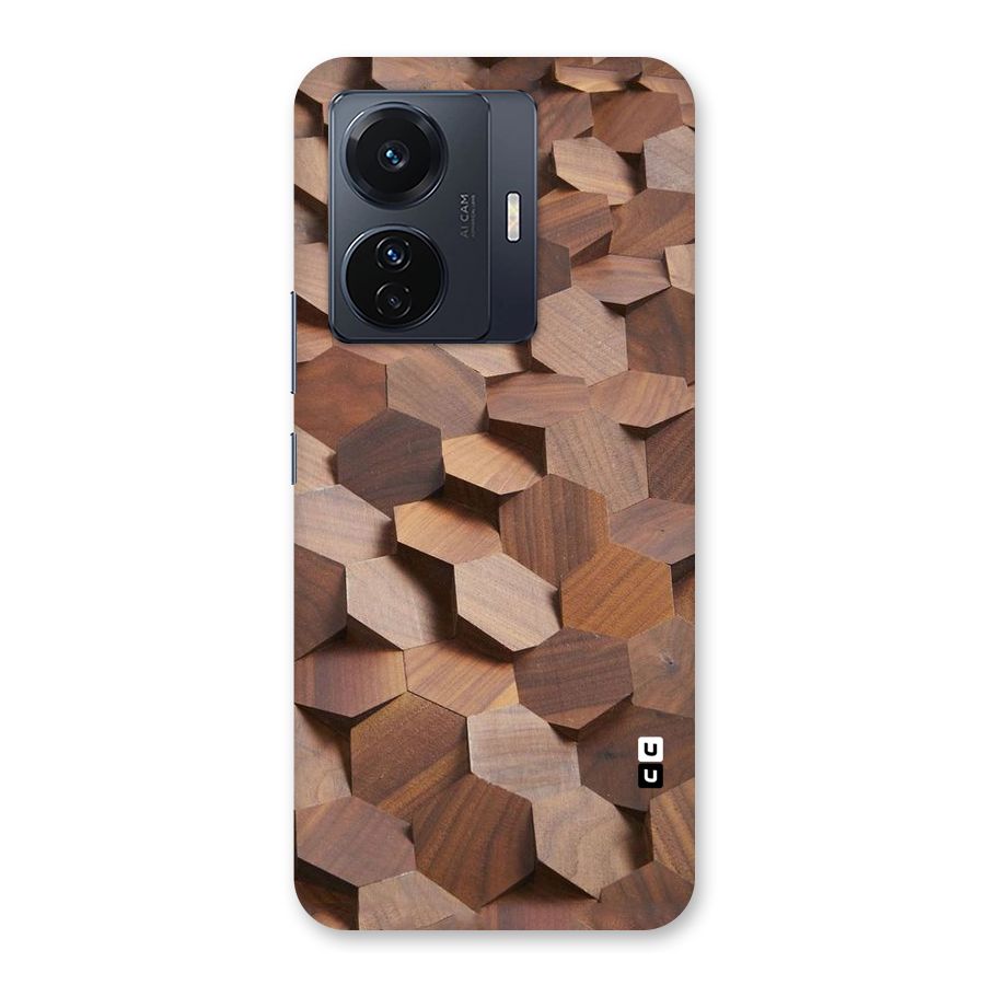 Uplifted Wood Hexagons Back Case for Vivo T1 Pro