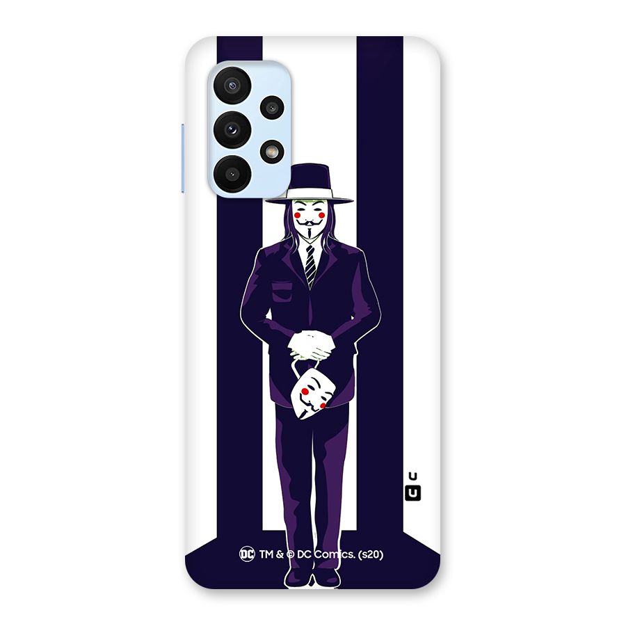 Vendetta Gentleman Holding Mask Illustration Back Case for Galaxy A23