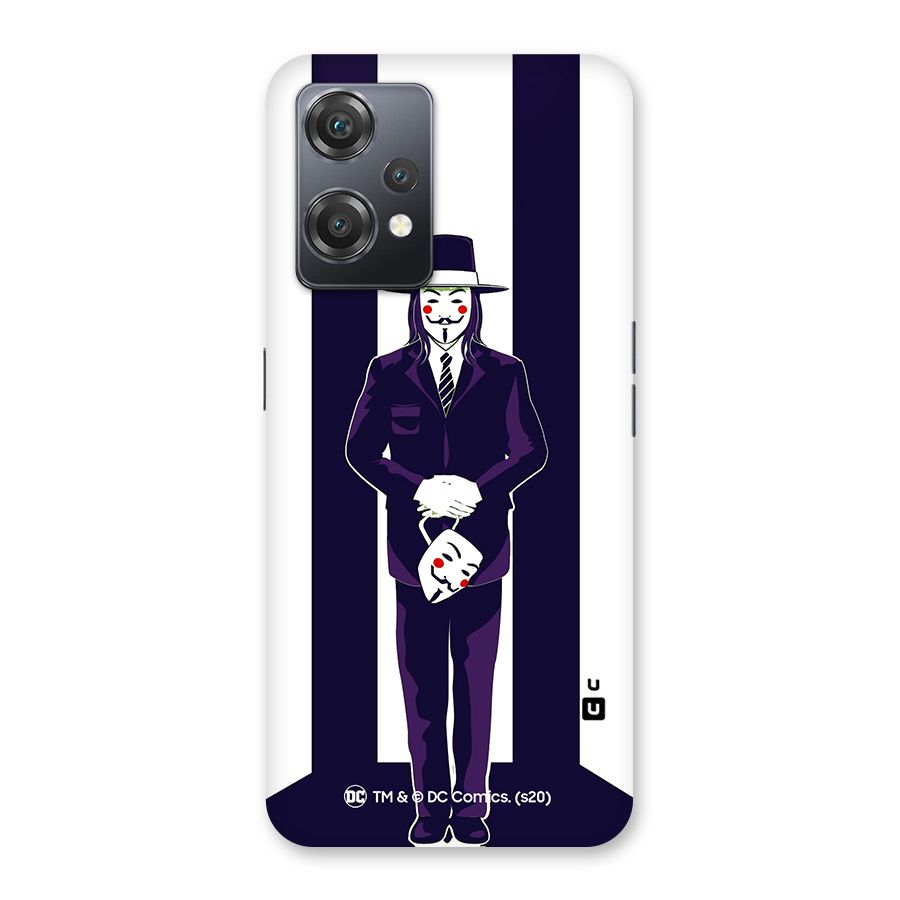 Vendetta Gentleman Holding Mask Illustration Back Case for OnePlus Nord CE 2 Lite 5G