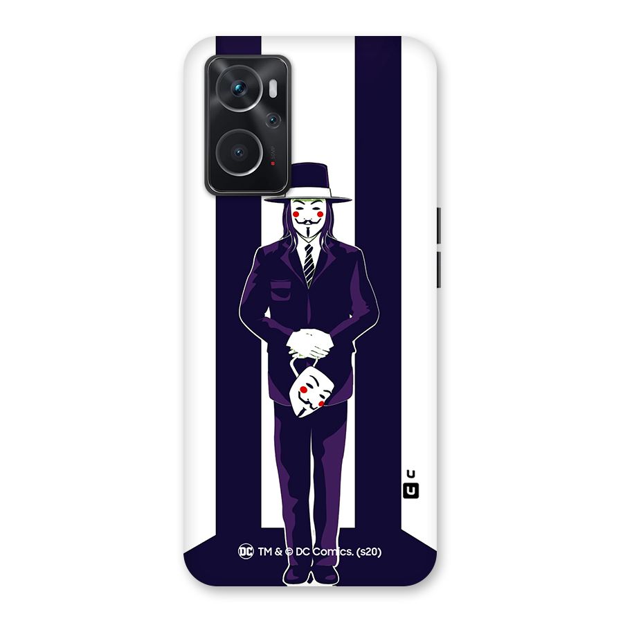Vendetta Gentleman Holding Mask Illustration Back Case for Oppo K10 4G